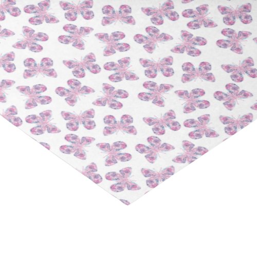 Pink Purple Blue All Over Pattern Butterfly  Tissue Paper