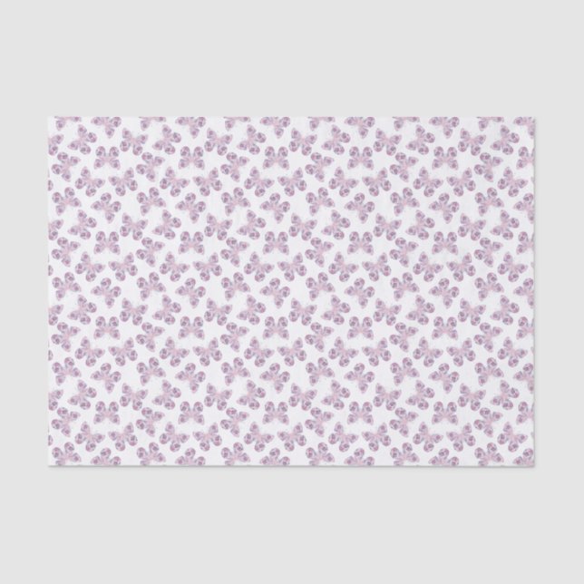 Pink Purple Blue All Over Pattern Butterfly  Tissue Paper (Front)