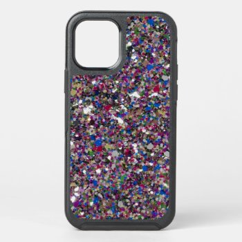 Pink Purple Blue And White Glitter Iphone 12 Case by girlygirlgraphics at Zazzle