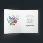 Pink Purple Blue Flowers Happy Birthday Sister  Card<br><div class="desc">Bright and Cute Pink Purple Blue Flowers Happy Birthday Sister Card .</div>