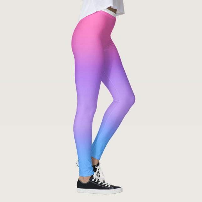 Pink Purple Blue Ombre' Leggings (Right)