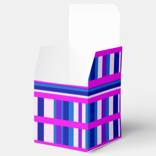 Pink Purple Blue Plaid Favor Boxes