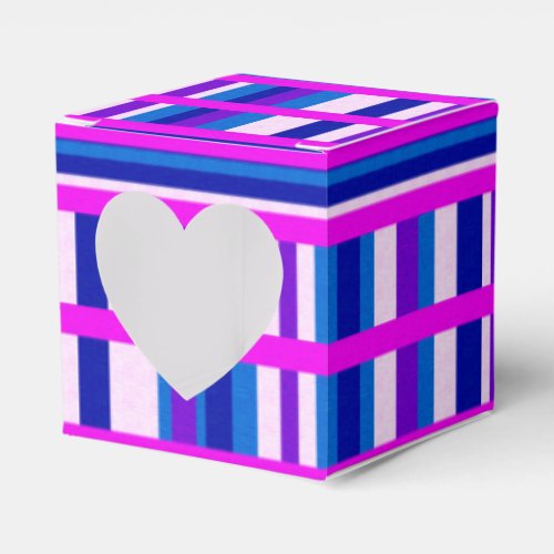 Pink Purple Blue Plaid Favor Boxes