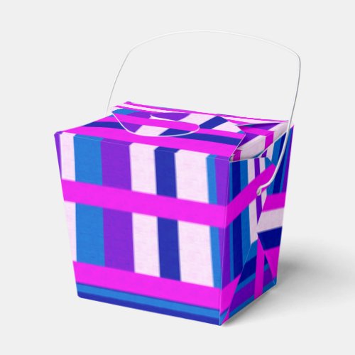 Pink Purple Blue Plaid Favor Boxes