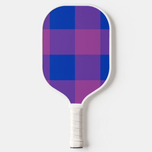 Pink purple blue plaid pickleball paddle