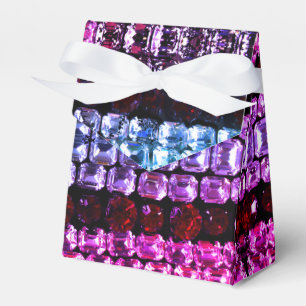 Pink purple blue Rhinestones - vintage jewelry Favor Boxes