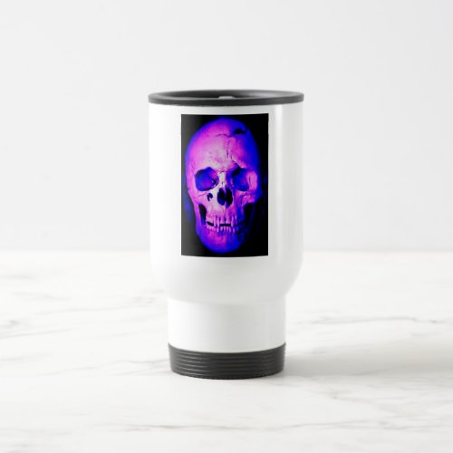 Pink Purple Blue Skull Travel Mug