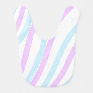 Pink purple blue stripes abstract texture backgrou baby bib