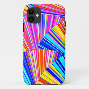 Pink Purple Blue Yellow Graphic Pattern iPhone 11 Case