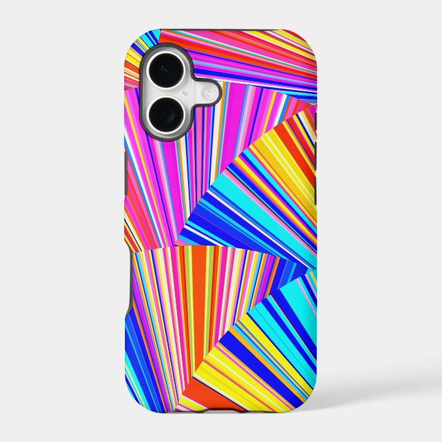 Pink Purple Blue Yellow Graphic Pattern Iphone Case (Back)