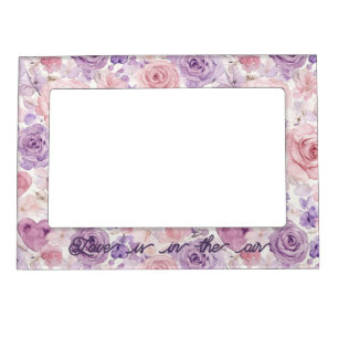 Pink Purple Blush Flowers Hearts Love Air Magnetic Frame