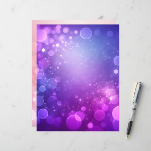Pink & Purple Bokeh Scrapbook Background Paper
