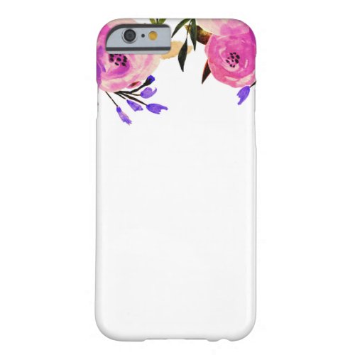 Pink Purple Bright Modern Chic Floral Barely There iPhone 6 Case