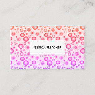 Pink Purple Bubbles Minimalist Cool Circle Pattern Business Card