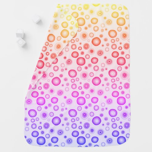 Pink Purple Bubbles Modern Circles Pattern Baby Blanket