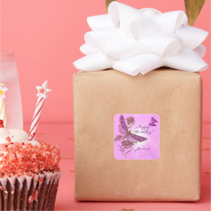 Pink Purple Butterfly Stickers