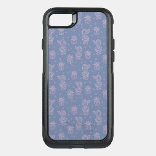 Pink & Purple Cartoon Cactus Pattern OtterBox Commuter iPhone SE/8/7 Case