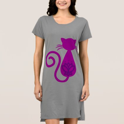 Pink/Purple Cat silhouette Dress