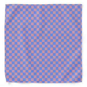 Pink Purple Checkerboard Pattern Bandana