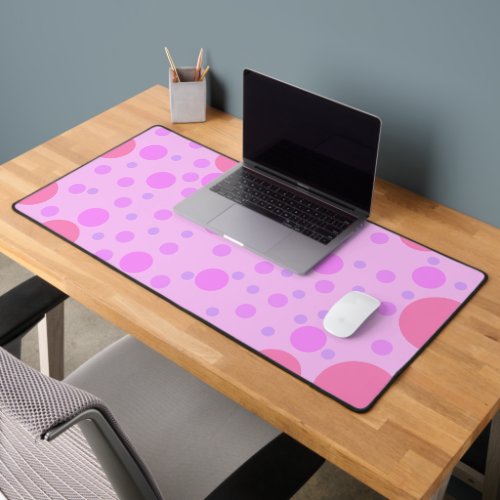Pink  Purple Circle Pattern Desk Mat