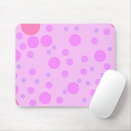 Pink  Purple Circle Pattern Mouse Pad