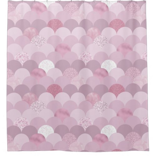 Pink purple circle texture shower curtain