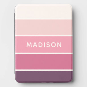 Pink Purple Colorblock Personalized Name Kindle Cover