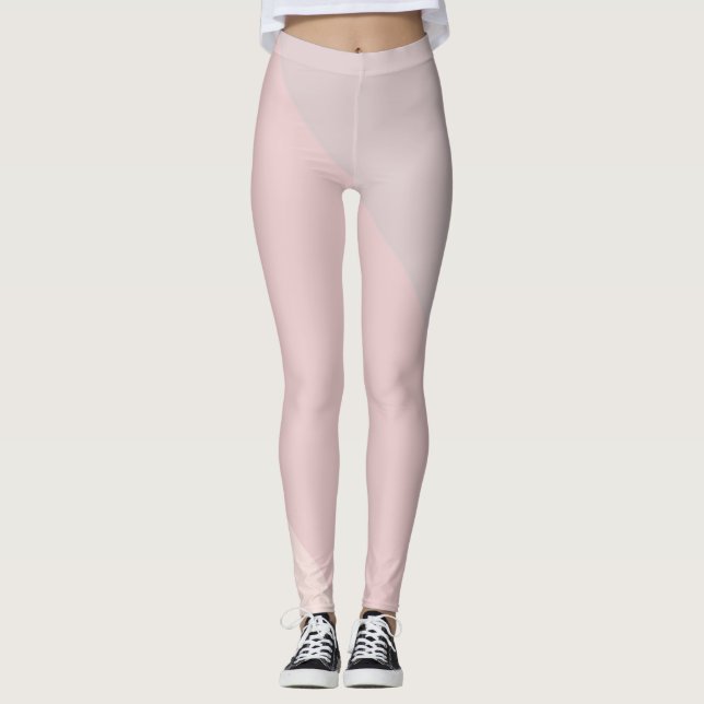 Pink Purple Cream Template Pastel Color Modern Leggings (Front)