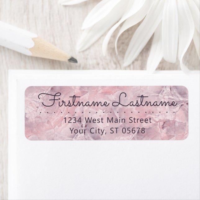 Pink Purple Custom Stylish Elegant Typography Label (Insitu)