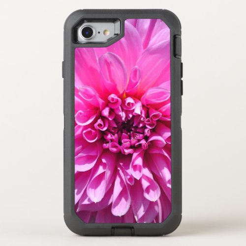 Pink Purple Dahlia Flower OtterBox Defender iPhone SE87 Case