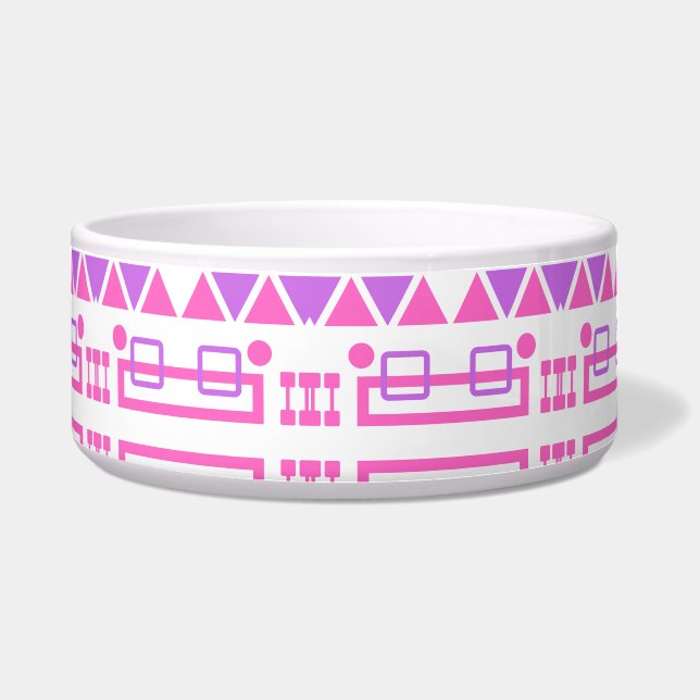 Pink Purple decorative Pattern Bowl (Front)