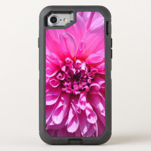 Pink Purple Dhalia Flower Otter Box OtterBox Defender iPhone SE/8/7 Case
