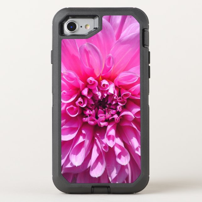 Pink Purple Dhalia Flower Otter Box Otterbox iPhone Case (Back)