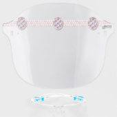 Pink Purple Diamond Pearl Princess Tiara Crown Face Shield (Front w/Glasses)