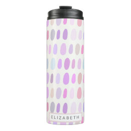 pink purple dots pattern chic feminine cute thermal tumbler