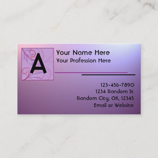 Customizable Pink purple fade customizable business cards