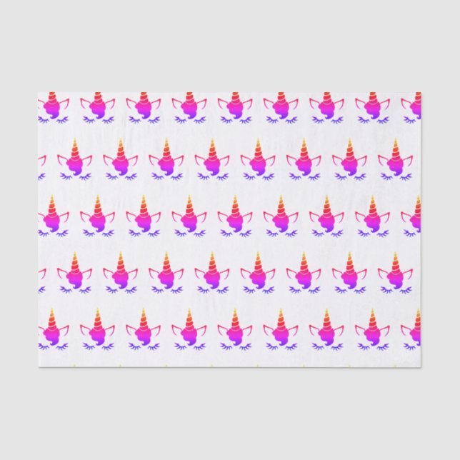Pink & Purple Fade Glamicorn Tissue Paper (Front)