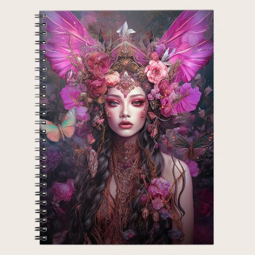 Pink Purple Fairy Queen Fantasy Art Notebook