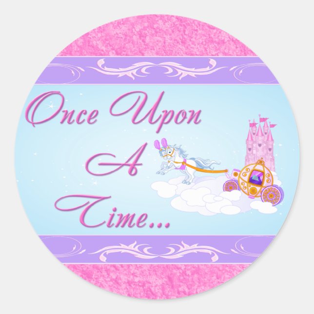 Pink, Purple Fairy Tale Wedding Sticker 3 (Front)