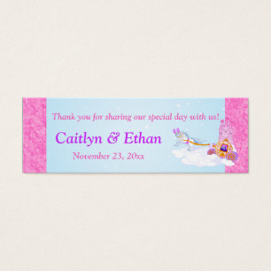 Pink, Purple Fantasy Fairy Tale Wedding Favor Tag