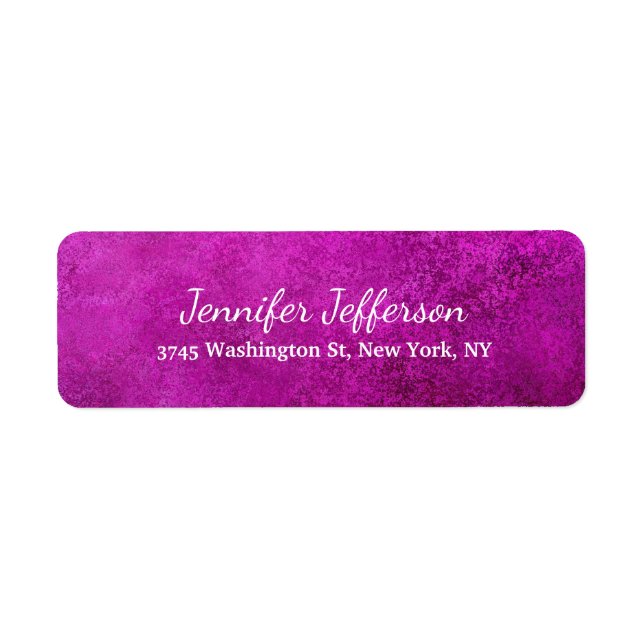Pink Purple Feminine Handwriting Creative Plain Label (Front)