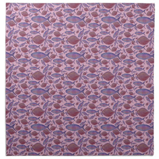Pink & Purple Fish Cloth Napkin