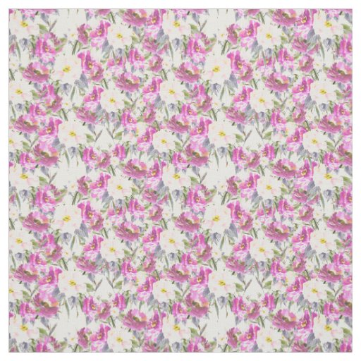 Pink Purple Floral Fabric