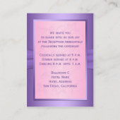 Pink, Purple Floral Joined Hearts Enclosure Card (Back)