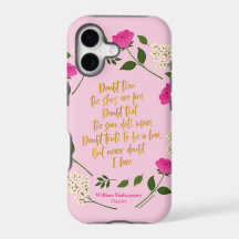 Pink Purple Floral William Shakespeare Never Doubt