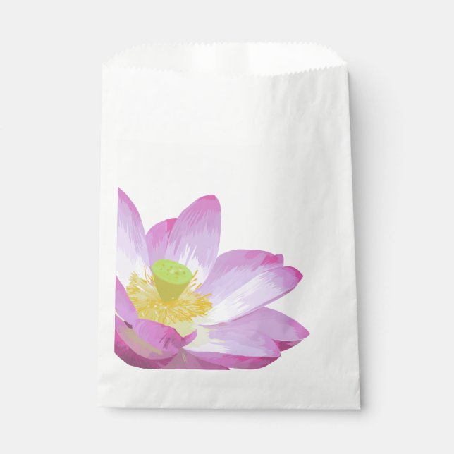 Pink purple flower favor bag (Front)