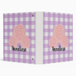 Pink Purple Flower Notebook 3 Ring Binder