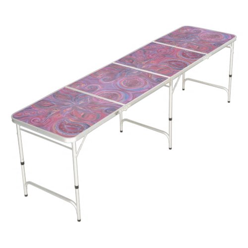 pink purple flower paisley folding table