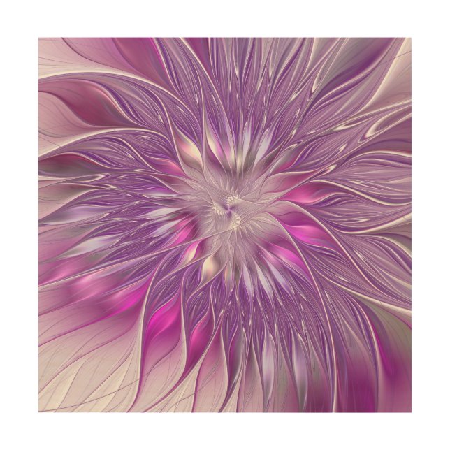 Pink Purple Flower Passion Abstract Fractal Art (Front)