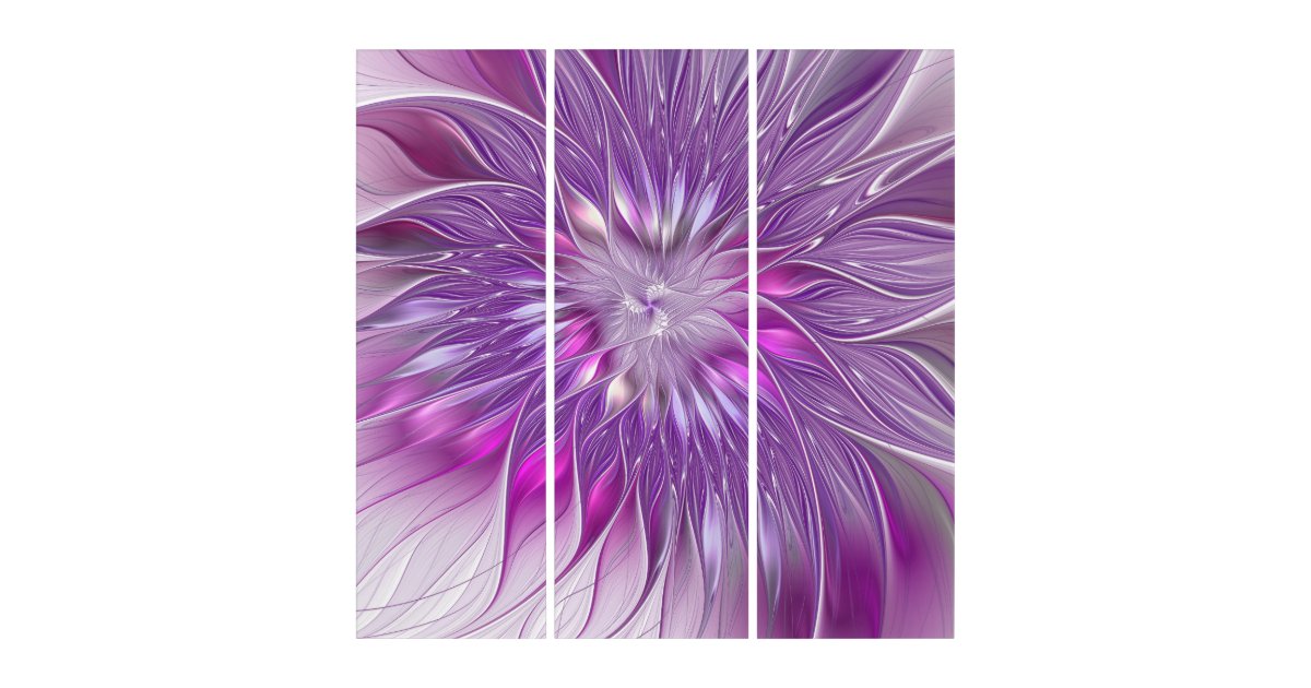 Pink Purple Flower Passion Abstract Fractal Art | Zazzle